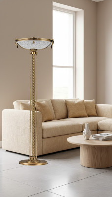 Staande lamp Staande lamp Stand Luxe Verlichting Lampen Lamp Goud 170 cm