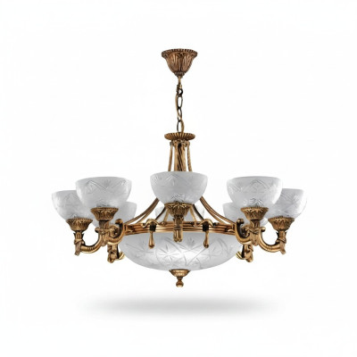 Plafondlamp Kroonluchter Plafondlamp Lamp Kroonluchter Glas Goud Grijs
