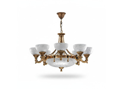 Plafondlamp Kroonluchter Plafondlamp Lamp Kroonluchter Glas Goud Grijs