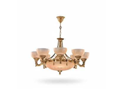 Luster plafondlamp plafondlamp lamp kroonluchter glas goud beige