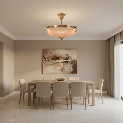 Kroonluchter plafondlamp kroonluchter lamp glas goud beige