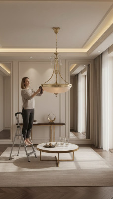 Kroonluchter plafondlamp luchter lamp glas goud bruin