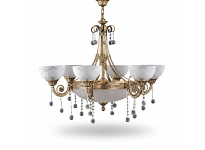 Luster Plafondlamp Plafondlicht Lamp Kroonluchter Glas Goud Ridder Hotel