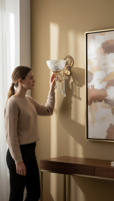 Wandlamp Wandlampen Goud Wandlamp Kroonluchter Wandlampen Grijs Glas