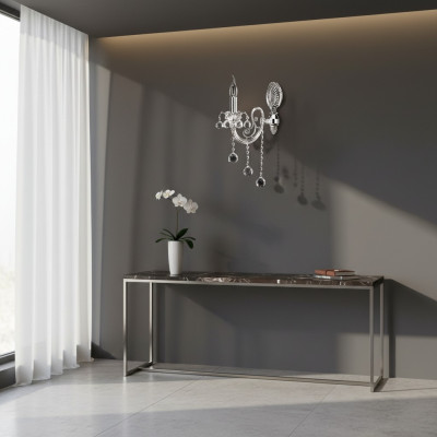 Muur Lamp Wandlamp Wandlamp Wandlampen Kroonluchter Zilver Kristal