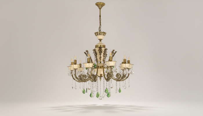 Luxe kroonluchter plafondlamp kroonluchter armatuur lamp bruin kristal 80cm