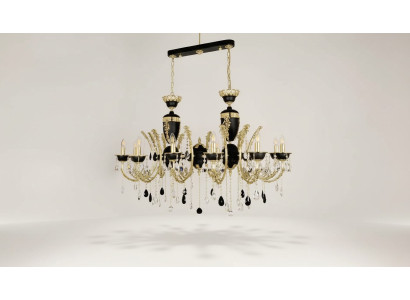 Plafondlamp Luxe Kroonluchter Plafondlamp Luster Kristal Zwart Lamp