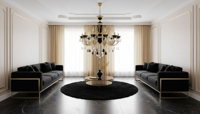 Lamp Kroonluchter Plafondverlichting Luxe Plafondlamp Kroonluchter Kristal Zwart