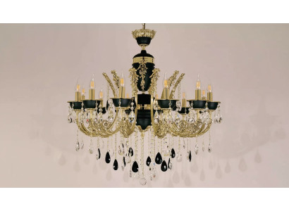 Lamp Kroonluchter Plafondverlichting Luxe Plafondlamp Kroonluchter Kristal Zwart