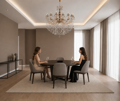 Luxe plafondlamp kroonluchter plafondlamp kroonluchter gouden kristallen lamp.