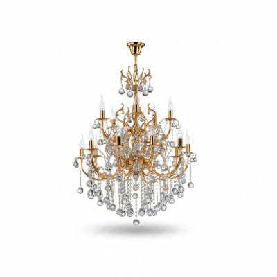 Plafondlamp Luxe Kroonluchter Plafonnière Luster Goud Kristal 75x125