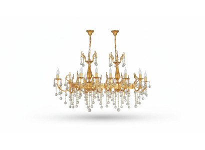 Plafondlamp Luxe Kroonluchter Plafondlamp Lüster Goud Kristallen Lamp