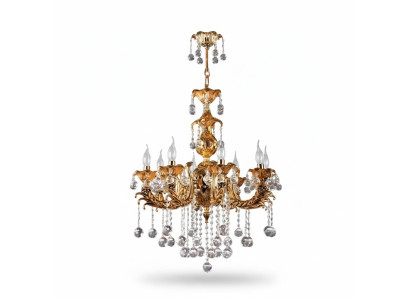 Plafondlamp Luster Luxe Plafondlamp Gouden Kroonluchter Kristallen Lamp