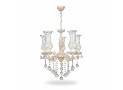 Klassieke kroonluchter Plafondlamp Crème Kristallen Hanglamp Plafonnière