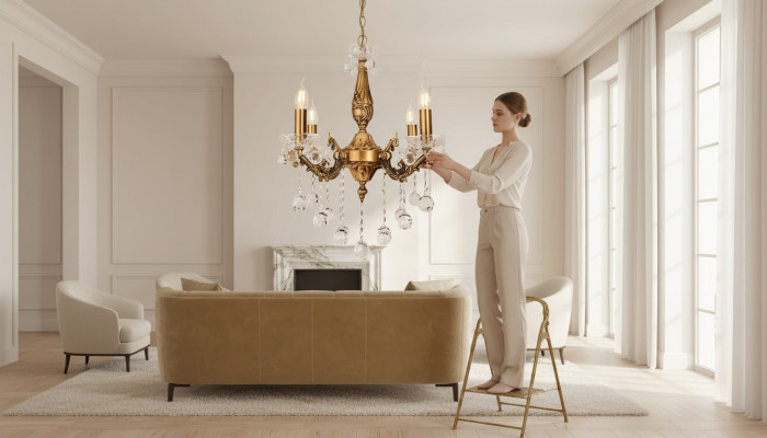 Kroonluchter Plafondlamp Luxe Goud Hanglamp Kroonluchter Kristal Kunst