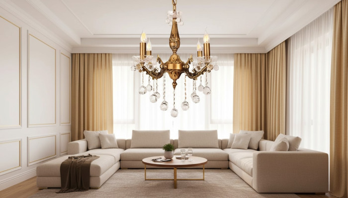 Kroonluchter Plafondlamp Luxe Goud Hanglamp Kroonluchter Kristal Kunst