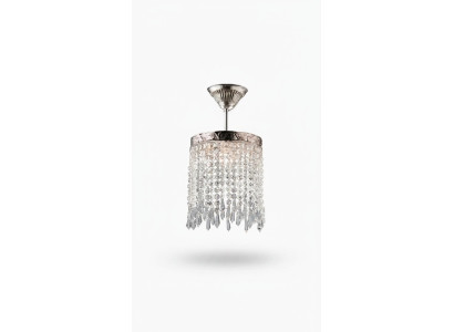 Luster Plafondlamp Kroonluchter Zilver Kristallen Lamp