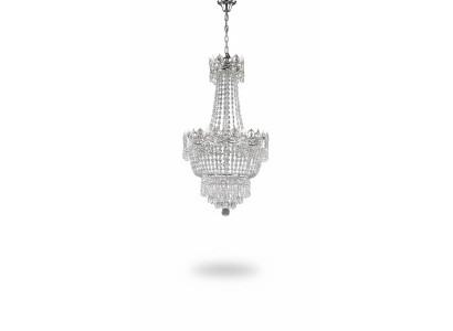 Kroonluchter Plafondlamp Zilver Plafondlamp Kandelaar Kristal Hanglamp