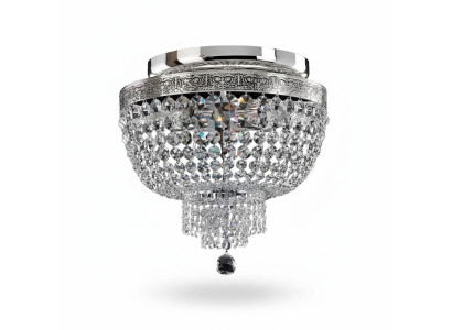 Plafondlamp Plafondluchter Luxe Zilver Kroonluchter Luster Kristal