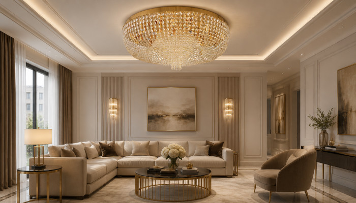 Kroonluchter Plafondlamp Luxe Goud Plafondlamp Kroonluchter Kristal Art