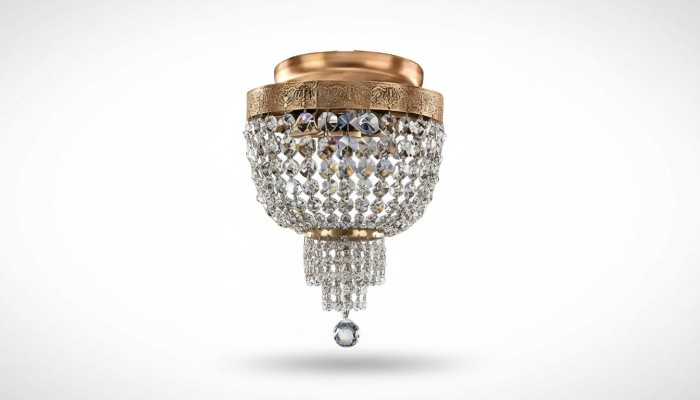Plafondlamp Luxe Gouden Kroonluchter Plafondlamp Kroonluchter Kristal Art