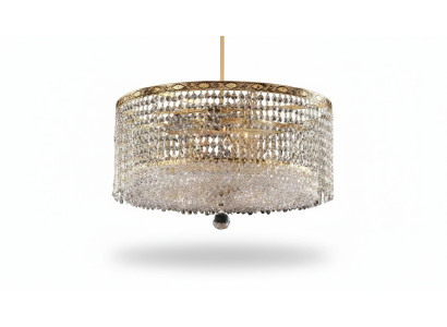 Hanglamp Kroonluchter Luxe Goud Plafondlamp Ronde Kristallen Kunst