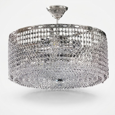 Ronde plafondlamp Hanglamp Luxe Zilver Kroonluchter Kroonluchter Kristal