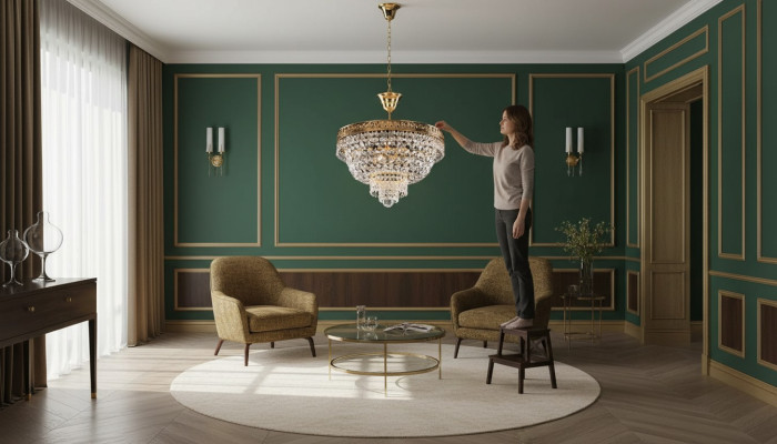 Kroonluchter Plafondlamp Luxe Goud Plafondlamp Kroonluchter Kristal Art