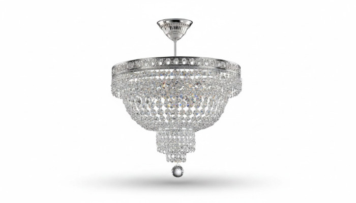 Hanglamp Kroonluchter Luxe Zilver Plafondlamp Kristal