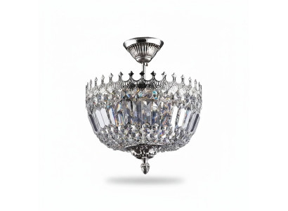 Hanglamp Luxe Zilveren Kroonluchter Plafondlamp Luchter Kristal