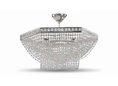 Luxe kroonluchter plafondlamp zilveren kroonluchter plafondlamp kristal