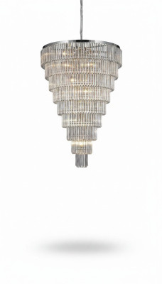 Kroonluchter Plafondlamp Zilveren Hanglamp Luster Kristal xxl Lamp
