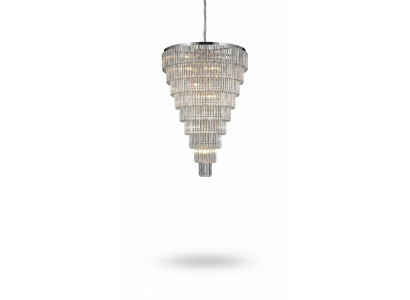 Kroonluchter Plafondlamp Zilveren Hanglamp Luster Kristal xxl Lamp