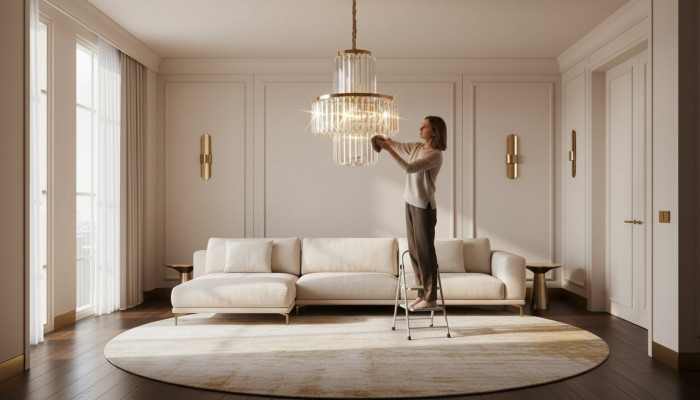 Plafondlamp Luxe Gouden Kroonluchter Plafondlamp Luchter Kristal Kunst