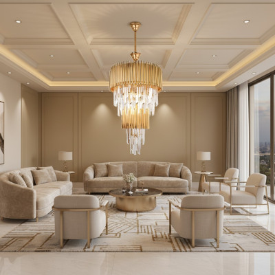 Luxe kroonluchter plafondlamp gouden plafondlamp kroonluchter kristal XXL