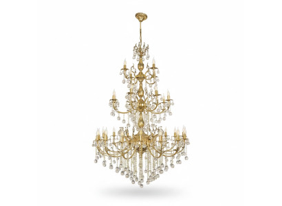 Luster Kroonluchter Plafondlamp xxl Luxe Goud Plafondlamp Kristal