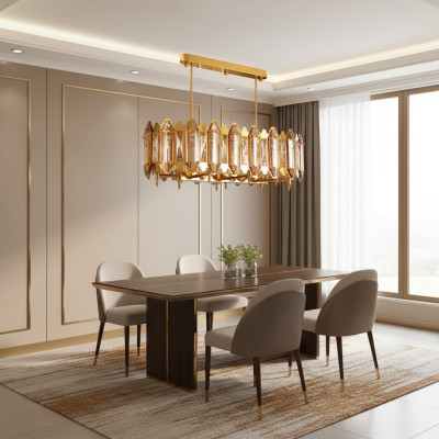 Plafondlamp kroonluchter plafondverlichting lamp goud luchter kristal