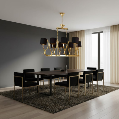 Kroonluchter Hanglamp xxl Lamp Goud Plafondlamp Kandelaar Metaal