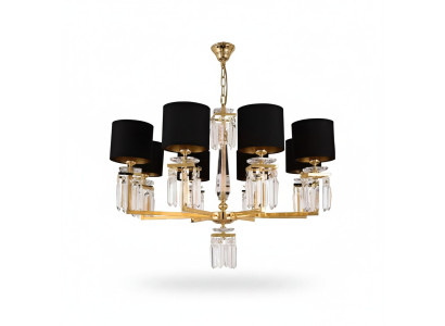 Kroonluchter Plafondlamp Goud Plafondlamp Kroonluchter Kristal Zwart