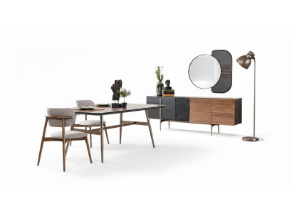 Luxe dressoir spiegel commode lagekast eetkamer meubelset gloednieuw