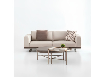 Moderne driezits stoffenbank luxe bank meubels textiel woonkamermeubels