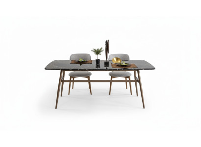 Eettafel Eettafel Tafel Eethoek Marmer Zwart Eetkamerontwerp