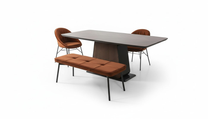 Eettafel Eettafel Tafel Eetkamer Eethoek Hout Modern Bruin Tafels