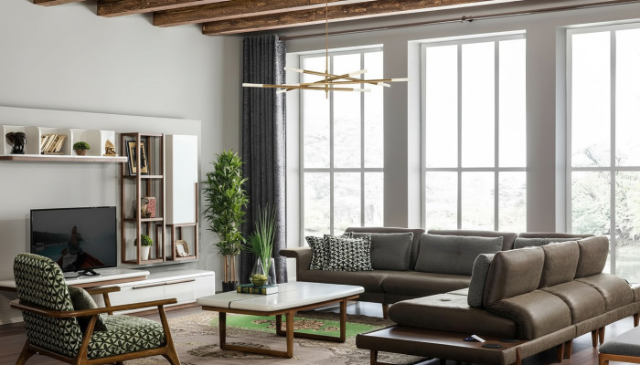 Woonkamer Set Luxe Meubels L-Vorm Bank Fauteuil Textiel Meubel Set Nieuw Woonkamer Set Luxe Meubels L-Vorm Bank Fauteuil Textiel Meubel Set Nieuw