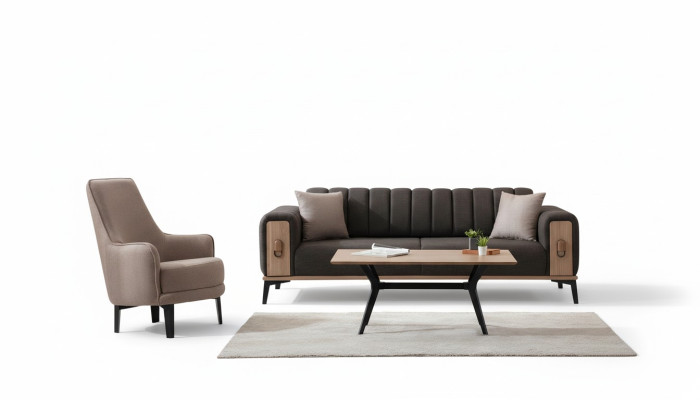 Edles bankstel Moderne bankstellen Driezitsbank fauteuil Bankstellen Luxe meubels
