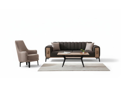 Edles bankstel Moderne bankstellen Driezitsbank fauteuil Bankstellen Luxe meubels