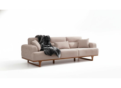 Beige bankstel driezitter fauteuil luxe fauteuil Beige moderne meubels