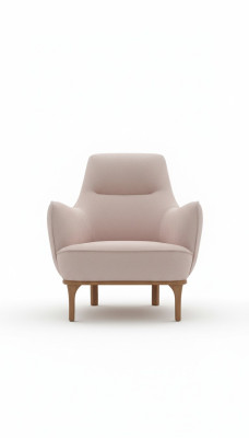 Moderne fauteuil Cocktails fauteuil Oorfauteuil Design meubels Beige houten meubels