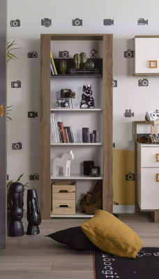 Boekenkast staande plank kinderkast plank boekenkast hout bruin nieuw