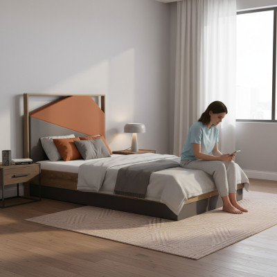 Kinderbed bed 120 cm bedframe kinderkamer hout bedframe grijs
